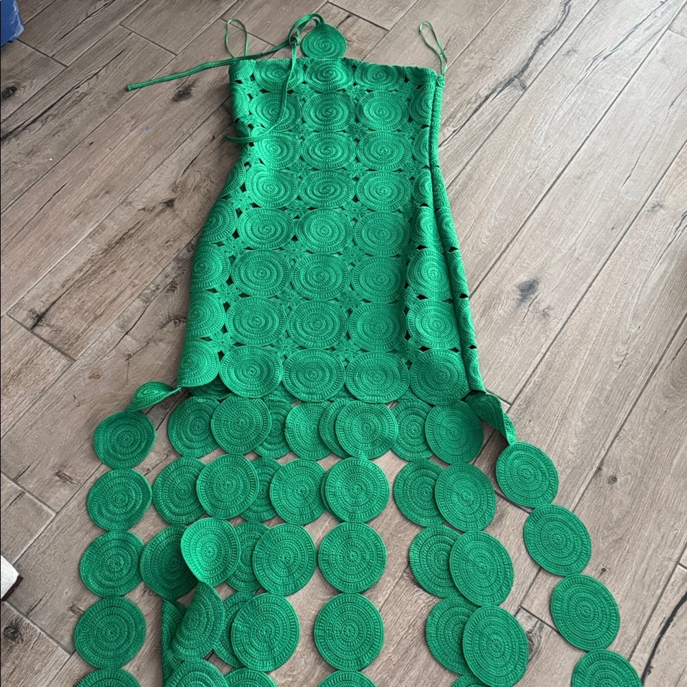 Green Crochet Dress